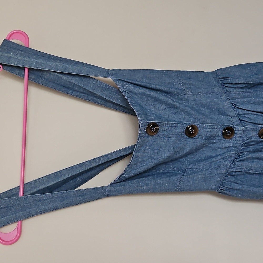 Free People Carolina Chambray Button Down Denim Mini Dress Womens 10 - Picture 3 of 9